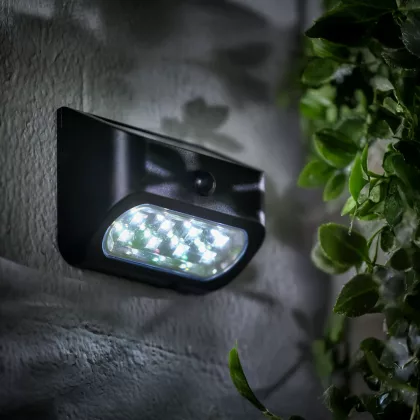   GARDEN OF EDEN 55282 Mozgásérzékelős szolár lámpa - 14 x 6,5 x 10 cm - 8 x SMD LED