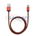   DELIGHT 55441 Adatkábel - micro-USB - szövet bevonat - 4 szín