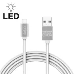   Delight 55442C-WH Adatkábel - Type-C - 1A - LED - ezüst - 1 m