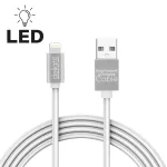   Delight 55442I-WH Adatkábel - iPhone - 1A - LED - ezüst - 1 m