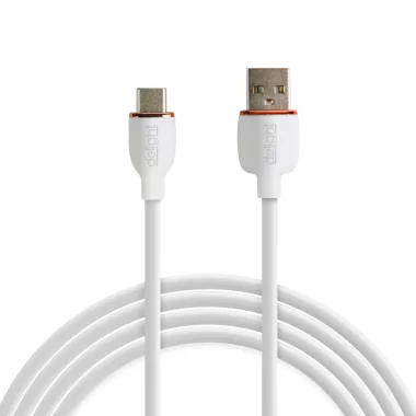 DELIGHT 55553WH-1 Adatkábel - Type-C / USB-A - fehér - 1 m - 2.4A - 12 W
