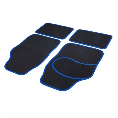 Carguard 55834A Univerzális textil autószőnyeg szett - 64 x 44 cm / 44 x 29 cm - fekete, kék