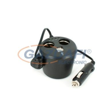 55835 Dupla USB+szivargyújtó elosztó, akkuteszterrel