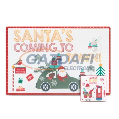 Tányér és poháralátét - mikulás - 8 db / csomag Karácsony Dekor