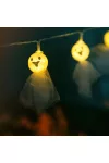 FAMILY 56533B Halloween-i LED-es fényfüzér - szellem - 10 LED - 2 x AA - 0,9 m