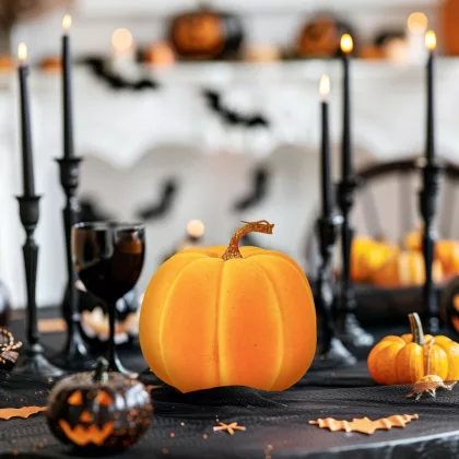 FAMILY 56540A Halloween-i tök dekoráció - 16,5 cm - narancssárga - habszivacs - glitteres FAMILY 56540A Halloween-i tök dekoráció - 16,5 cm - narancssárga - habszivacs - glitteres