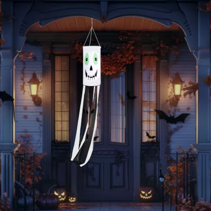 FAMILY 56552B Halloween-i szélzsák dekoráció - szellem - fehér - 122 cm FAMILY 56552B Halloween-i szélzsák dekoráció - szellem - fehér - 122 cm