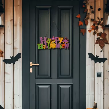 GLOBIZ 56572 Halloween-i dekoráció - "Happy Halloween" - akasztható - 42,5 x 18 cm GLOBIZ 56572 Halloween-i dekoráció - "Happy Halloween" - akasztható - 42,5 x 18 cm