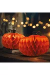 GLOBIZ 56583 Halloween-i dekoráció - tök lampion - papír - 25/30 cm - 2 db / csomag