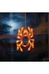 GLOBIZ 56588B Halloween-i világító dekoráció - pók - tapadókorongos - 12 LED - 20 x 18,5 cm - 3 x AAA
