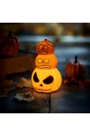 GLOBIZ 56603 Halloween-i világító dekoráció - tök - melegfehér LED - 12 x 7,5 cm - 3 x LR1130 GLOBIZ 56603 Halloween-i világító dekoráció - tök - melegfehér LED - 12 x 7,5 cm - 3 x LR1130