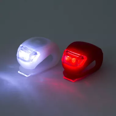 WHEEL ZONE 57069B LED-es kerékpár lámpa szett TPE borítással - 2 db / szett WHEEL ZONE 57069B LED-es kerékpár lámpa szett TPE borítással - 2 db / szett