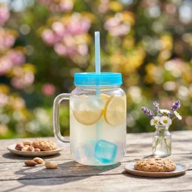 GLOBIZ 57160Q Szívószálas pohár - kék - 4 db hűthető jégkockával, 550ml, 17 x 7.5 x 13.5 cm GLOBIZ 57160Q Szívószálas pohár - kék - 4 db hűthető jégkockával, 550ml, 17 x 7.5 x 13.5 cm