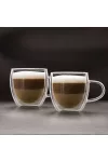 VOG UND ARTHS 57176B Duplafalú cappuccino üveg csésze - 250 ml - 2 db / csomag VOG UND ARTHS 57176B Duplafalú cappuccino üveg csésze - 250 ml - 2 db / csomag