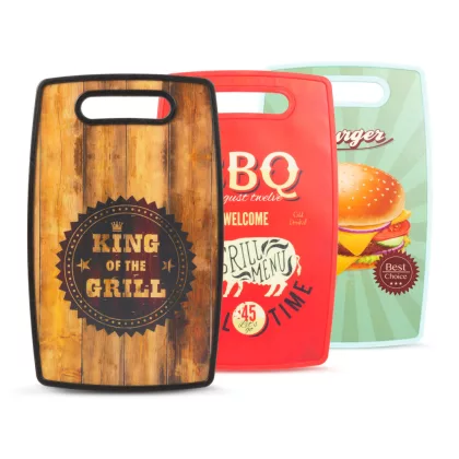 BBQ 57205B Vágódeszka - "BBQ" 3 féle design - 37 x 23 cm BBQ 57205B Vágódeszka - "BBQ" 3 féle design - 37 x 23 cm