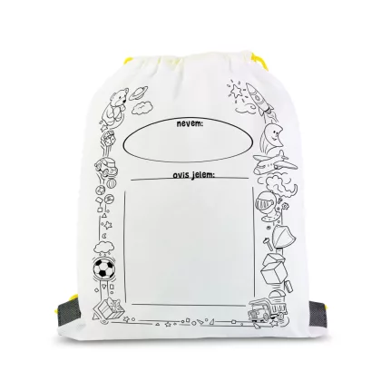  GLOBIZ 57317A Színezhető tornazsák - 4 filccel - 33 x 27 cm