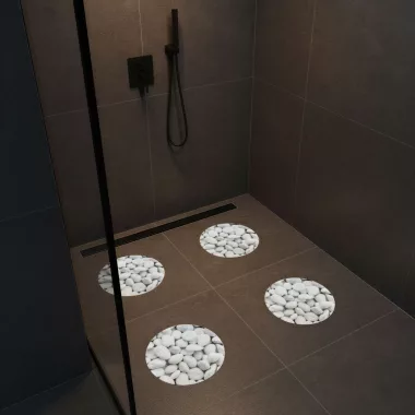 GLOBIZ 57396 Öntapadós csúszásgátló - köves  - 19 cm - 4 db / csomag