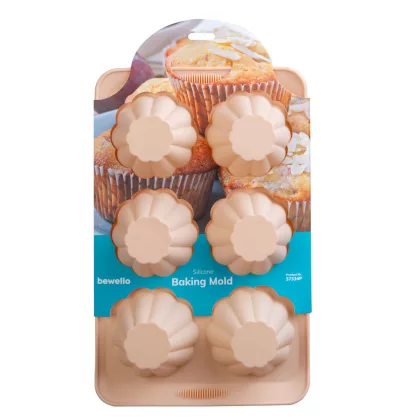 BEWELLO 57534P Szilikon sütőforma - muffin - 30 x 19 x 4,1 cm BEWELLO 57534P Szilikon sütőforma - muffin - 30 x 19 x 4,1 cm