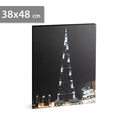 FAMILY 58018J LED-es fali hangulatkép - "Burj Khalifa" - 2 x AA, 38 x 48 cm FAMILY 58018J LED-es fali hangulatkép - "Burj Khalifa" - 2 x AA, 38 x 48 cm