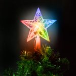   Family Christmas 58034 Karácsonyi LED-es csillag csúcsdísz - 10 LED - 15 cm - RGB - 2 x AA