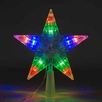Family Christmas 58034 Karácsonyi LED-es csillag csúcsdísz - 10 LED - 15 cm - RGB - 2 x AA Family Christmas 58034 Karácsonyi LED-es csillag csúcsdísz - 10 LED - 15 cm - RGB - 2 x AA