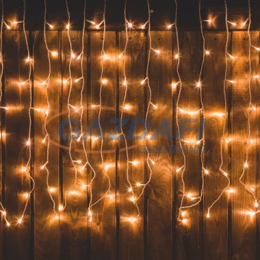 Karácsonyi LED fényfüggöny - 220 x 150 cm - melegfehér - 8 funkció - IP44