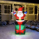   Family Christmas 58067F Felfújható mikulás - 180 cm - IP44 - 6 fehér LED - 220 - 240V