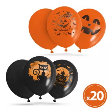 58140 Halloween-i lufi szett - 6 féle - 20 db / csomag