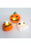 58157 Halloween-i teamécses szett - tök, szellem - elemes - 3 db / csomag