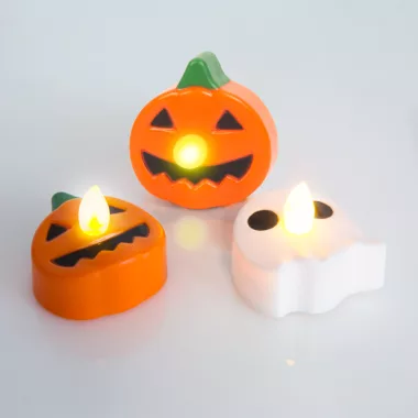 58157 Halloween-i teamécses szett - tök, szellem - elemes - 3 db / csomag