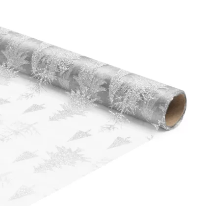 58200C Karácsonyi asztalterítő futó - fehér/fehér - 180 x 28 cm 58200C Karácsonyi asztalterítő futó - fehér/fehér - 180 x 28 cm
