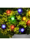 58218B Szolár LED fényfüzér - virágos - 2,3 m - 20 LED - színes
