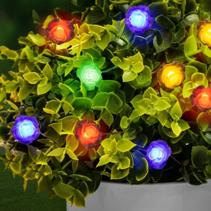 58218B Szolár LED fényfüzér - virágos - 2,3 m - 20 LED - színes 58218B Szolár LED fényfüzér - virágos - 2,3 m - 20 LED - színes