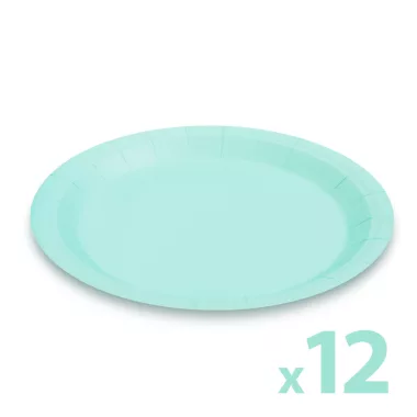 GLOBIZ 58235B Papírtányér szett - kék - 23 cm - 12 db / csomag GLOBIZ 58235B Papírtányér szett - kék - 23 cm - 12 db / csomag