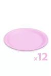GLOBIZ 58235C Papírtányér szett - rózsaszín - 23 cm - 12 db / csomag GLOBIZ 58235C Papírtányér szett - rózsaszín - 23 cm - 12 db / csomag