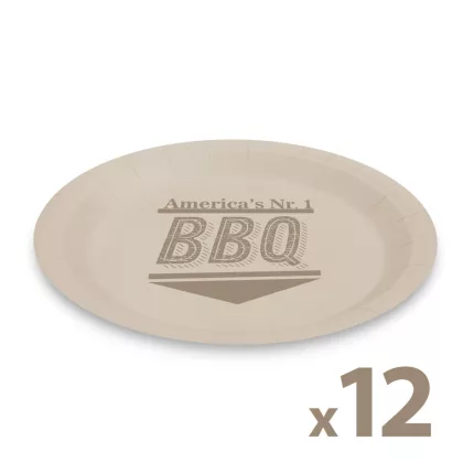 GLOBIZ 58235D Papírtányér szett - BBQ - 23 cm - 12 db / csomag GLOBIZ 58235D Papírtányér szett - BBQ - 23 cm - 12 db / csomag