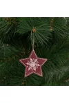 Family Christmas 58247E Karácsonyfadísz - csillag - akasztható - 9,6 x 9,3 cm