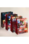 FAMILY 58326 Ajándéktasak - 10 színes LED, papír - 265 x 127 x 330 mm - 4 féle / csomag - 12 db / csomag