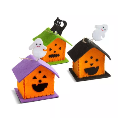 58337 Halloween-i házikó dekoráció - 3 féle
