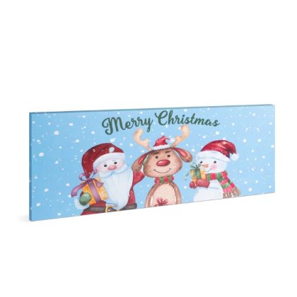   Family Christmas 58464 LED-es fali kép - "Merry Christmas" - 6 melegfehér LED - 70 x 30 cm