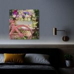   Family Decor 58488A LED-es fali kép - "Bicikli" - 25 RGB LED - 30 x 30 cm