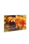 Family Decor 58502 LED-es fali kép - "Helló ősz", falevelek - 5 melegfehér LED - 40 x 30 cm