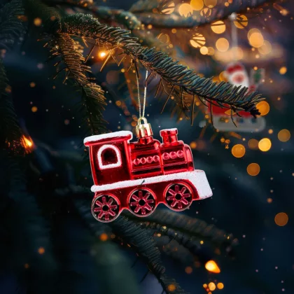 FAMILY 58586 Karácsonyfadísz - fényes vonat - 8 x 6 x 3 cm FAMILY 58586 Karácsonyfadísz - fényes vonat - 8 x 6 x 3 cm