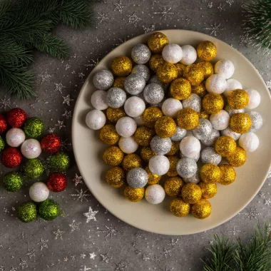 Family Christmas 58644 Karácsonyi dísz - glitteres, polifoam golyók - 20 mm - 2 féle - 17 g / csomag Family Christmas 58644 Karácsonyi dísz - glitteres, polifoam golyók - 20 mm - 2 féle - 17 g / csomag