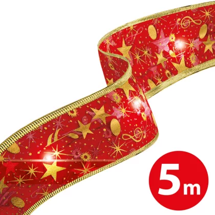   58933J Karácsonyi LED-es szalag - piros - 5 m x 5 cm - 50 LED - 5V USB