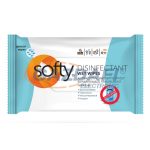   Softy Nedves törlőkendő, antibakteriális, fertőtlenítő hatással, 40 db / csomag