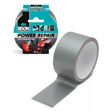 B12507 BISON Power Repair szöveterősített ragasztószalag szürke - 10 m