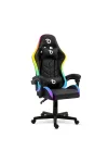 BEMADA BMD1115BK RGB LED-es gamer szék - karfával, párnával - fekete