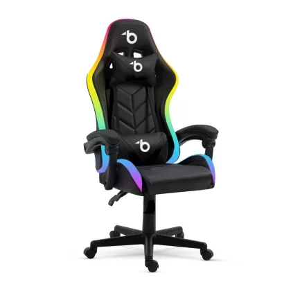 BEMADA BMD1115BK RGB LED-es gamer szék - karfával, párnával - fekete BEMADA BMD1115BK RGB LED-es gamer szék - karfával, párnával - fekete
