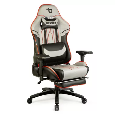 BEMADA BMD1118B Gamer szék párnával - szürke/fekete/piros- 84 x 52 / 48 x 50 cm BEMADA BMD1118B Gamer szék párnával - szürke/fekete/piros- 84 x 52 / 48 x 50 cm